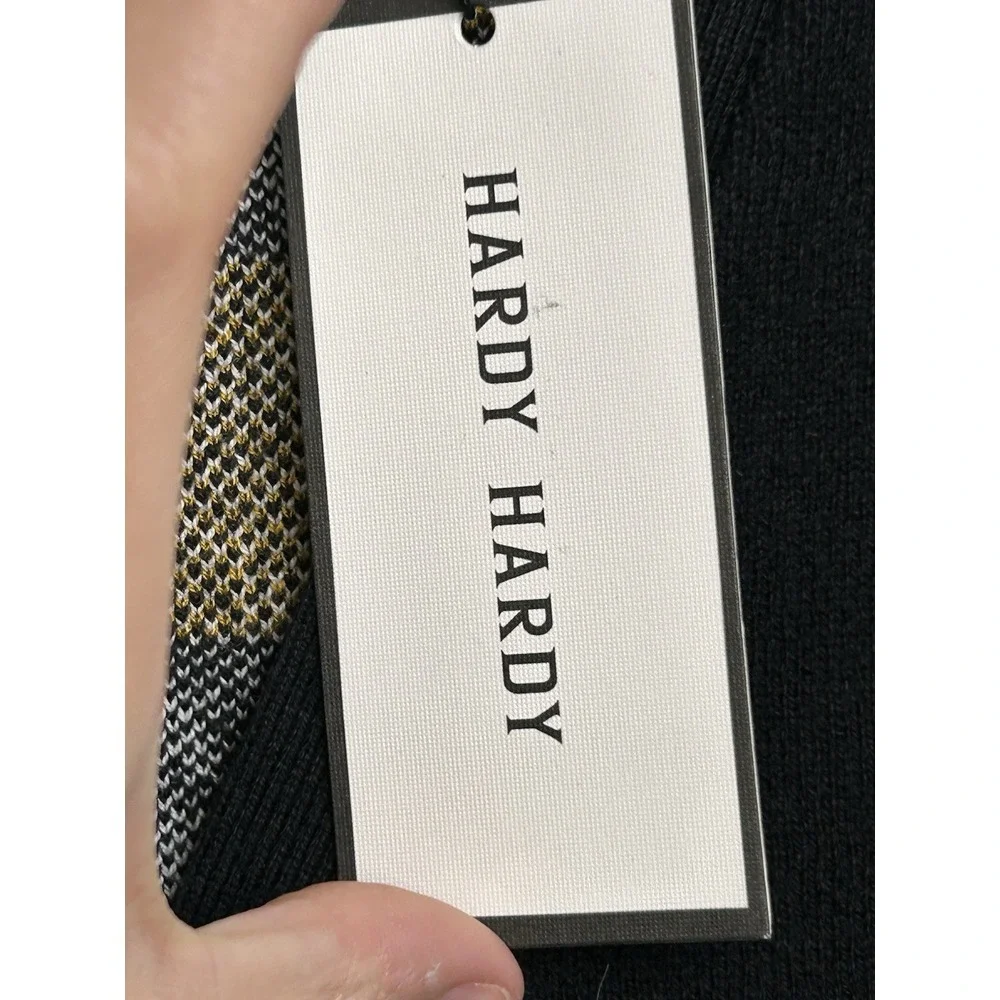 HARDY HARDY Women's Cardigan  Medium Black Red White Panda Bedazzled + Graphic